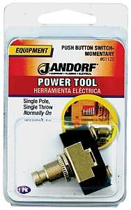 Jandorf 61122 Switch, 10/15 A, 125/250 V, SPST, Screw Terminal, Black/Silver