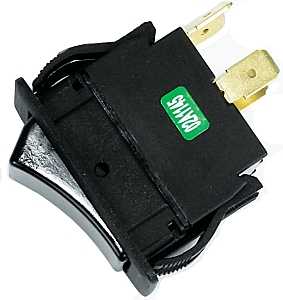 Jandorf 61124 Rocker Switch, 15/20 A, 125/250 V, DPST, Tab Terminal, Black