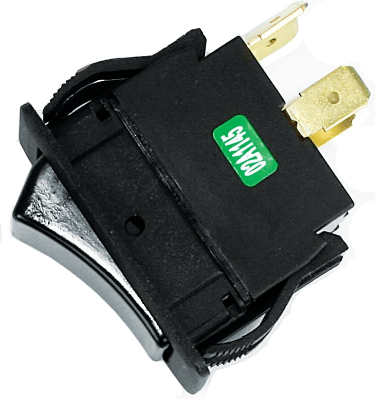 Jandorf 61124 Rocker Switch, 15/20 A, 125/250 V, DPST, Tab Terminal, Black