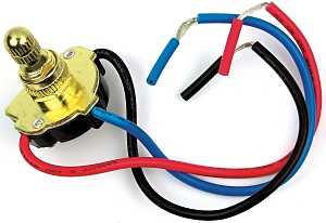 Jandorf 61215 Double Circuit Rotary Switch, 3 A, Brass