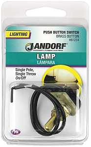 Jandorf 61224 Switch, 3/6 A, 125/250 VAC, SPST, Lead Wire Terminal, Black