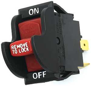 Jandorf 61314 Rocker Switch with Lockout, 12/20 A, 125/250 V, SPST, Tab Terminal