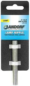 Jandorf 60162 Lamp Nipple, 3 in L Dimensions, Specifications: 1/8 in IP Thread, Zinc