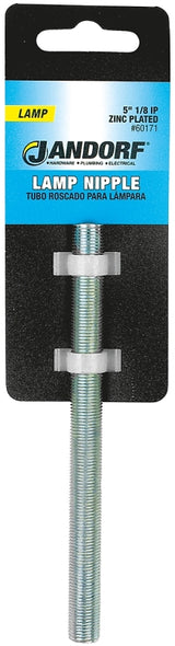 Jandorf 60171 Lamp Nipple, 5 in L Dimensions, Zinc