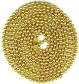 Jandorf 60361 Beaded Chain with Connector, 5 ft L, Brass