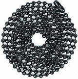 Jandorf 60371 Beaded Chain with Connector, 3 ft L, Black