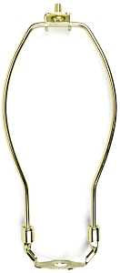 Jandorf 60121 Lamp Harp, 8 in L, Polished Brass Fixture