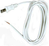 Jandorf 60134 Lamp Cord with Polarized Plug, White Sheath