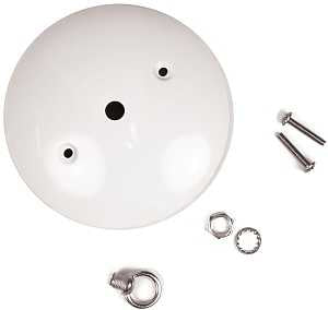 Jandorf 60211 Canopy Kit, Ceiling, White, For: Outlet Box and Hang Ceiling Fixture