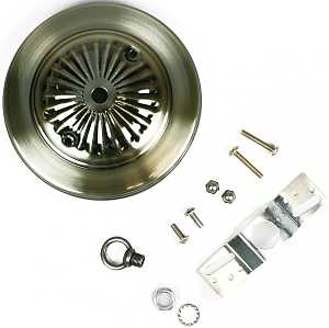 Jandorf 60215 Canopy Kit, Ceiling, Traditional, Antique Brass, For: Outlet Box and Hang Ceiling Fixture