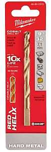 Milwaukee RED HELIX 48-89-2315 Jobber Drill Bit, 9/32 in Dia, 4.33 in OAL, Twist Flute, 2-Flute, 9/32 in Dia Shank