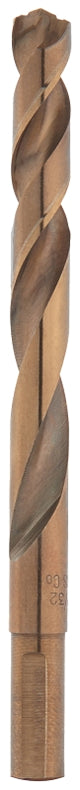 Milwaukee RED HELIX 48-89-2323 Drill Bit, 13/32 in Dia, 5.12 in OAL, 3/8 in Dia Shank, 3-Flat, Reduced Shank