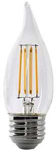 Feit Electric BPEFC40/950CA/FIL LED Bulb, Decorative, 300 Lumens, 3.3 W, Flame Tip Lamp, 40 W Equivalent, E26 Lamp Base