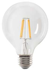 Feit Electric G2540/927CA/FIL/3 LED Bulb, 120 V, 350 Lumens, 3.8 W, G25 Lamp, 40 W Equivalent, E26 Lamp Base, Dimmable