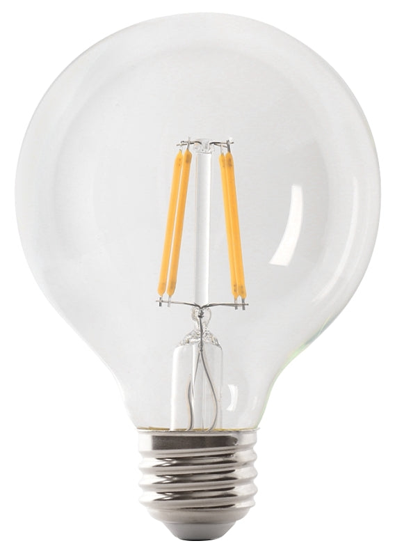 Feit Electric G2540/927CA/FIL/3 LED Bulb, 120 V, 350 Lumens, 3.8 W, G25 Lamp, 40 W Equivalent, E26 Lamp Base, Dimmable