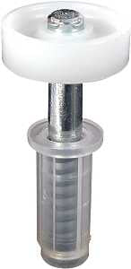 Prime-Line N 6703 Roller Guide, 1-9/16 in L x 3-3/4 in W x 1-1/16 in D Dimensions, Nylon/Plastic, Top, 2 PK