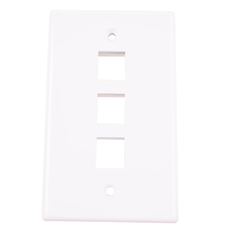 Monster Just Hook It Up White 3 gang Plastic Keystone Wall Plate 1 pk
