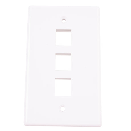 Monster Just Hook It Up White 3 gang Plastic Keystone Wall Plate 1 pk