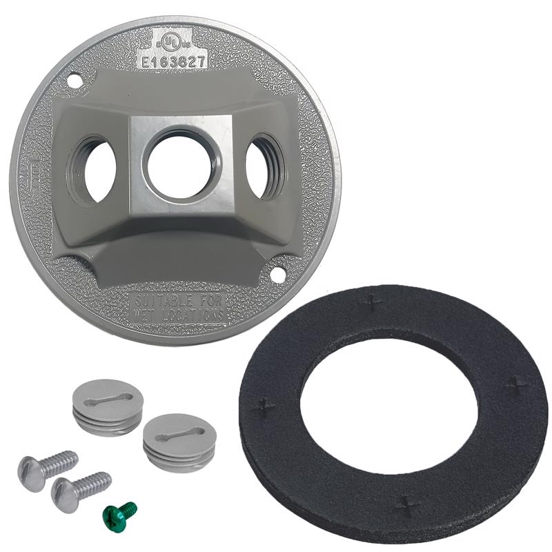 Sigma Engineered Solutions Round Die-Cast Metal 4.13 in. H X 4.13 in. W Lampholder Cover