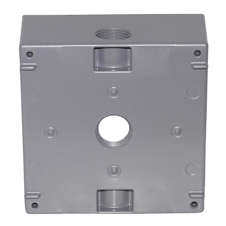 Sigma Engineered Solutions New Work 31 cu in Square Die-Cast Metal 2 gang Weatherproof Box Gray