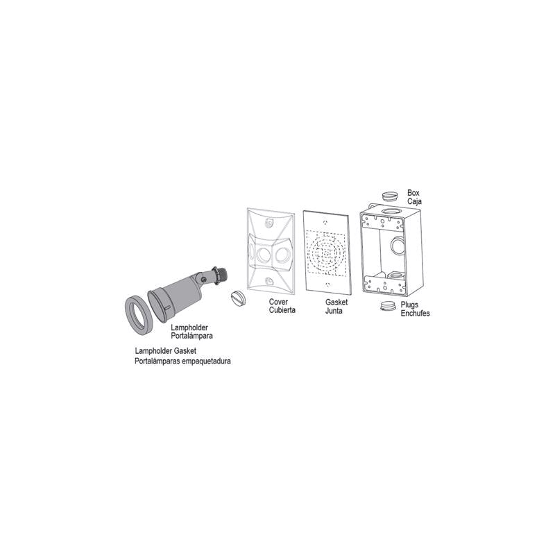 Sigma Engineered Solutions Switch Controlled Gray Lamp Holder Hardwired