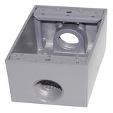 Sigma Engineered Solutions New Work 18.3 cu in Rectangle Die-Cast Metal 1 gang Weatherproof Box Gray