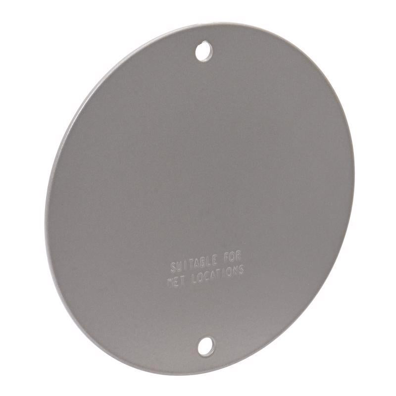 Sigma Engineered Solutions Round Stamped Steel 4.13 in. H X 4.13 in. W Flat Box Cover