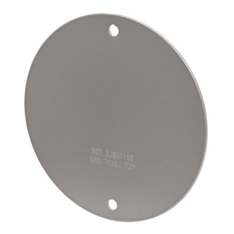 Sigma Engineered Solutions Round Stamped Steel 4.13 in. H X 4.13 in. W Flat Box Cover