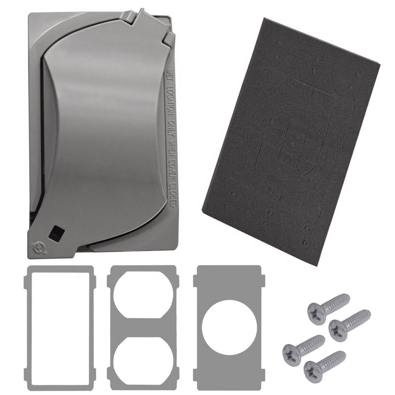 Sigma Engineered Solutions Rectangle Die-Cast Metal 1 gang 4.57 in. H X 2.81 in. W Universal Cover