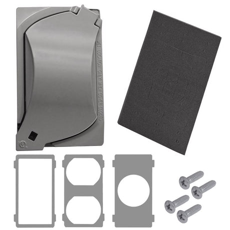 Sigma Engineered Solutions Rectangle Die-Cast Metal 1 gang 4.57 in. H X 2.81 in. W Universal Cover