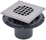 Oatey 42264 Shower Drain Tile Base, PVC, Polished Stainless Steel, For: 2 in, 3 in Pipes