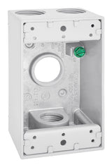 Sigma Engineered Solutions New Work 18.3 cu in Rectangle Die-Cast Metal 1 gang Weatherproof Box Whit