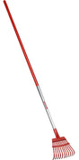 Corona RK 62060 Shrub Rake, 62 in OAL, 8 in W Tine, 8 in L Tine, 11-Tine, Steel Tine, Metal Handle, Comfort Grip Handle