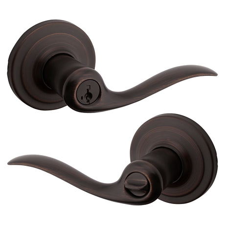 Kwikset Signature Series 740TNL 11PSMTRCAL Entry Lever, Venetian Bronze, Re-Key Technology: SmartKey, 4-7/32 in L Lever