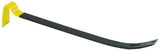 STANLEY 55-526 Pry Bar, 21 in L, Slotted Tip, 1-3/4 in W Tip, HCS, Black/Yellow, 1-3/4 in Dia