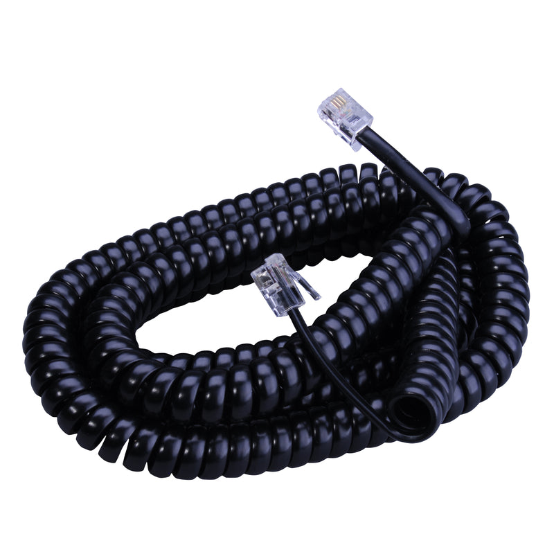 Monster Just Hook It Up 25 ft. L Black Telephone Handset Coil Cord