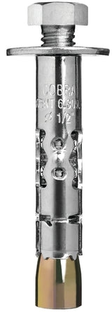Cobra Anchors 609R Sleeve Anchor, 3/8 in Dia, 4 in L, 750 lb, Steel, Plated