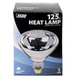 Feit Electric 125R40/1 Incandescent Reflector Heat Bulb, 125 W, BR40 Lamp, E26 Medium Lamp Base, 1300 Lumens, Clear Lamp