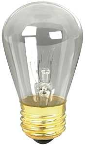 Feit Electric 11S14/4-130 Incandescent Bulb, 11 W, S14 Lamp, E26 Medium Lamp Base, 40 Lumens, 2700 K Color Temp, Pack of 6
