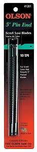 Olson SC41201 Scroll Saw Blade, Regular Teeth, 10 TPI, 0.07 in W, 5 in L