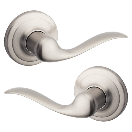 Kwikset Signature Series 720TNL15CP Passage Lever, Non-Locking Lock, Satin Nickel, Reversible Hand, 4-7/32 in L Lever