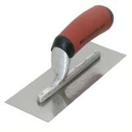 Marshalltown 11D Midget Trowel, 8 in L Blade, 3 in W Blade, Carbon Steel Blade, Curved Handle, Rubber Handle