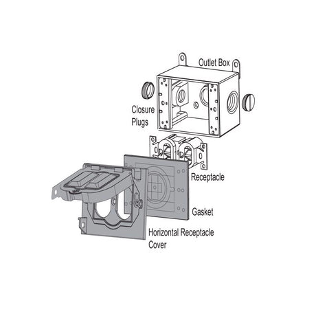 Sigma Engineered Solutions Rectangle Die-Cast Metal 4.76 in. H X 3.01 in. W Multi-Use Cover