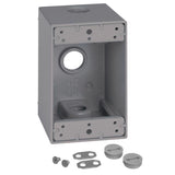 Sigma Engineered Solutions New Work 25.5 cu in Rectangle Metallic 1 gang Weatherproof Box Gray