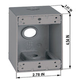 Sigma Engineered Solutions New Work 25.5 cu in Rectangle Metallic 1 gang Weatherproof Box Gray