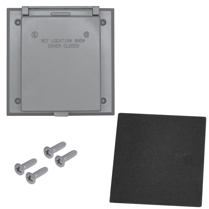 Sigma Engineered Solutions Square Die-Cast Metal 2 gang 4.57 in. H X 2.83 in. W 20/50 Amp Receptacle