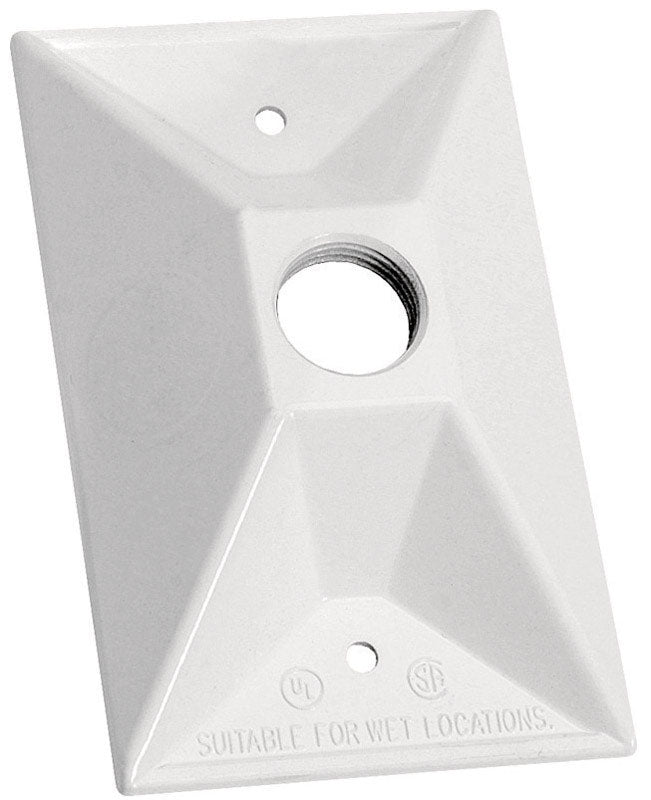 Sigma Engineered Solutions Rectangle Die-Cast Metal 1 gang 4.61 in. H X 2.85 in. W Lampholder Cover