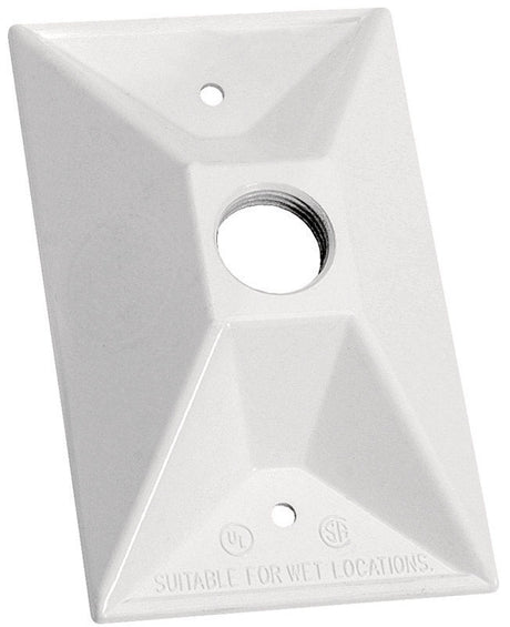 Sigma Engineered Solutions Rectangle Die-Cast Metal 1 gang 4.61 in. H X 2.85 in. W Lampholder Cover