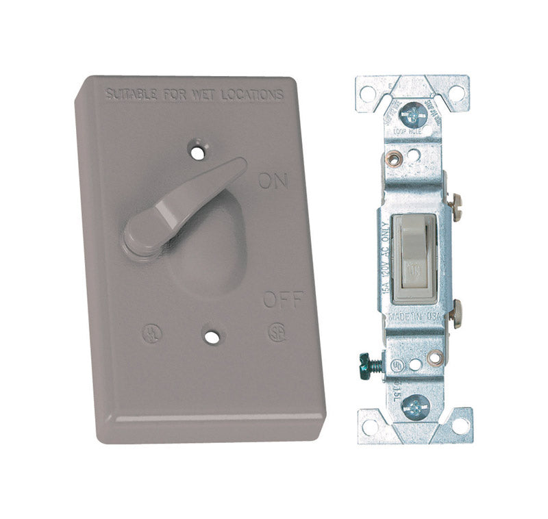 Sigma Engineered Solutions Rectangle Die-Cast Metal 1 gang 4.57 in. H X 2.83 in. W Toggle Switch and