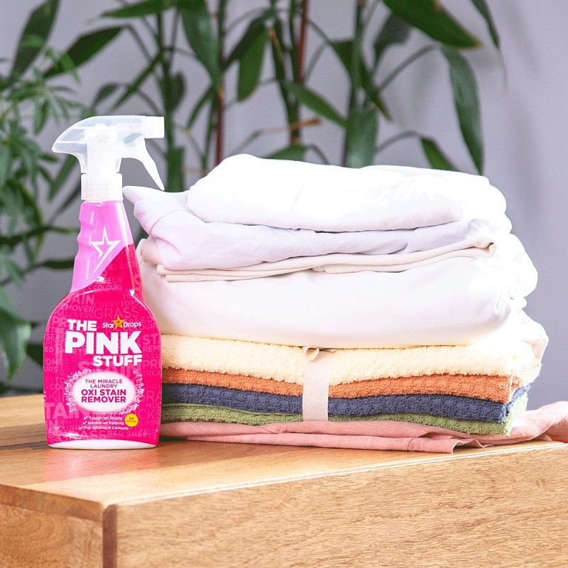 The Pink Stuff 20186 Oxi Stain Remover, 16.9 fl-oz Spray Bottle, Liquid, Fruity Rhubarb